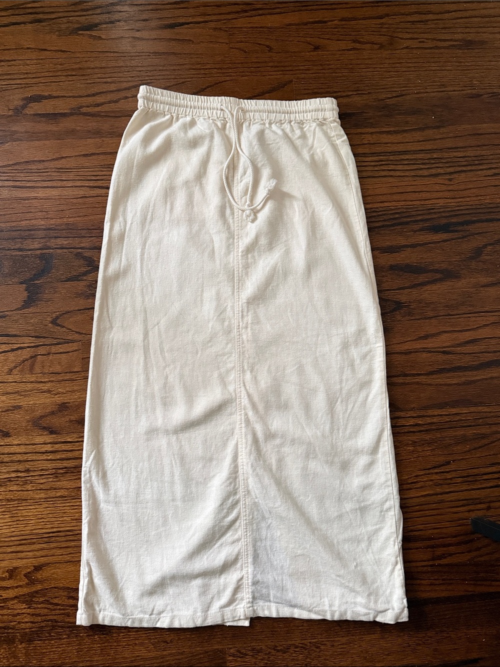 NWT John Galt White/Cream Linen Blend Maxi Skirt Size Small